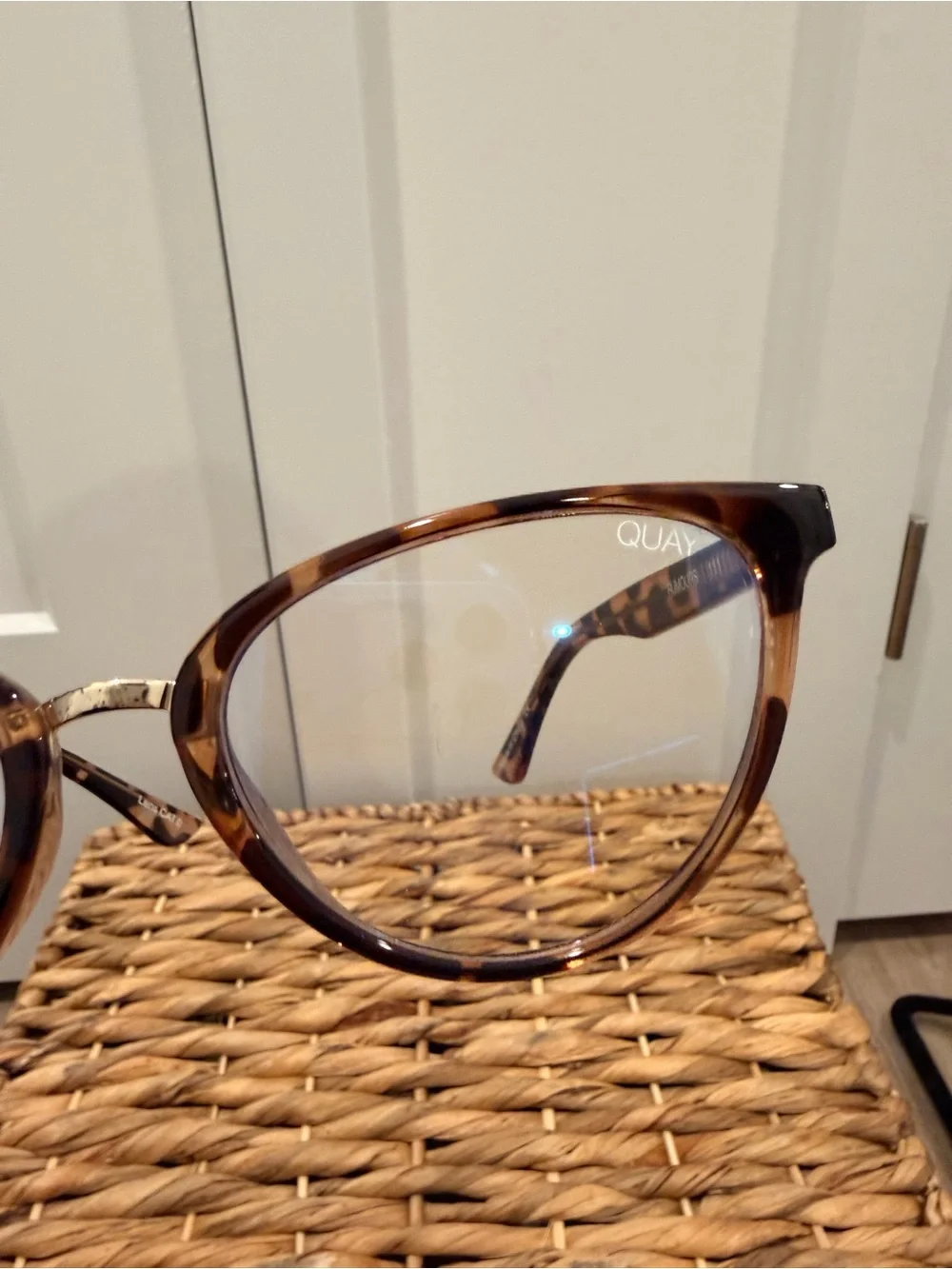 Quay Australia Tortoiseshell blue light Cat-Eye Glasses
